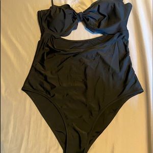 Black Cutout Swimsuit